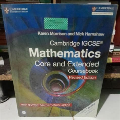 Jual Buku Cambridge Igcse Mathematics Core And Extended Coursebook