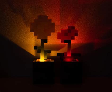 Minecraft Daisy And Poppy Flower Pot Mood Lights Set Of 2 On Galleon Philippines