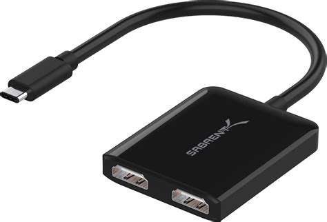 Sabrent Usb C Auf Dual Hdmi Adapter 4k60hz Externe Usb Grafikkarte