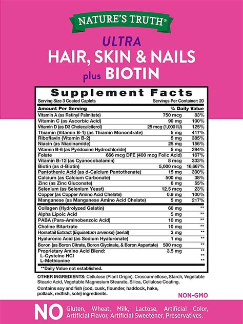 Gosupps Nature S Truth Ultra Hair Skin Nails Plus Biotin