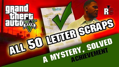 GTA 5 All Letter Scraps Guide A MYSTERY SOLVED Achievement