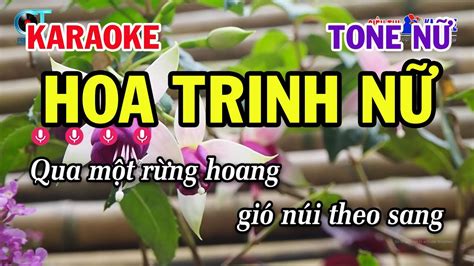 Karaoke Hoa Trinh Nữ Tone Nữ C Nhạc Sống Beat Hay Siêu Thị