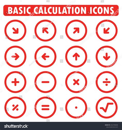 Math Icons Collection Design Vector Stock Vector (Royalty Free ...