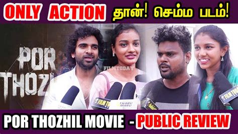 Por Thozhil Public Review Sarath Kumar Ashok Selvan Nikhila Vimal