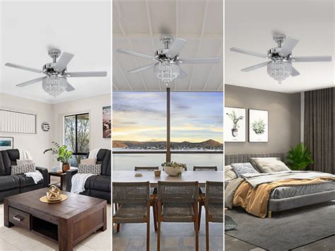 Mua YITAHOME Chandelier Ceiling Fan With Remote 52 Inch Crystal Fan