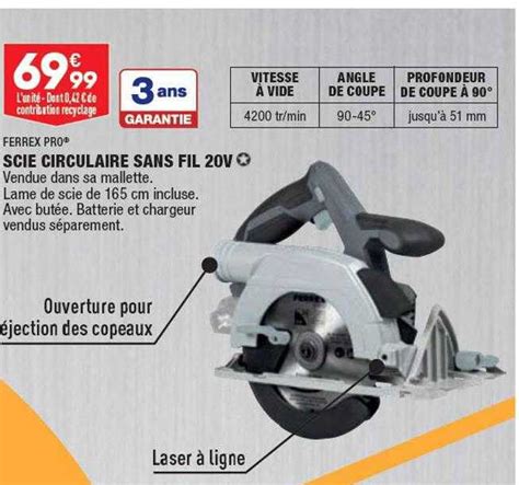 Promo Scie Circulaire Sans Fil V Ferrex Pro Chez Aldi Icatalogue Fr