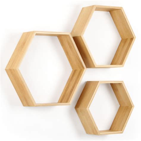 Ebern Designs Piece Hexagon Floating Shelf Wayfair