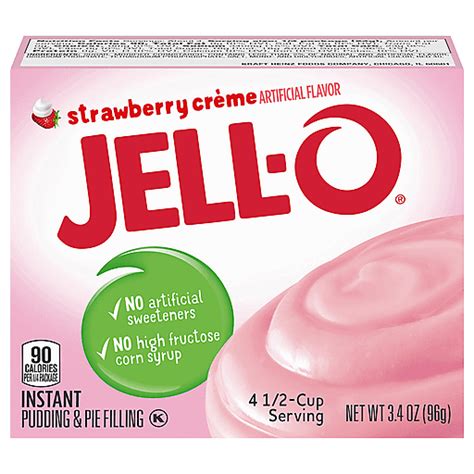 Jell O Pudding And Pie Filling Strawberry Creme Instant 34 Oz Jello And Pudding Mix Foodtown