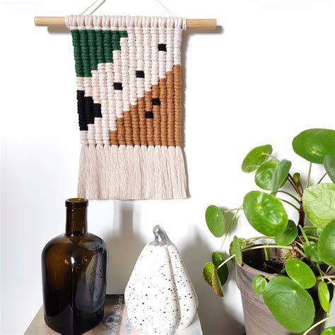 Mini Pixel Macrame Pixel Art Macrame Wall Hanging Etsy