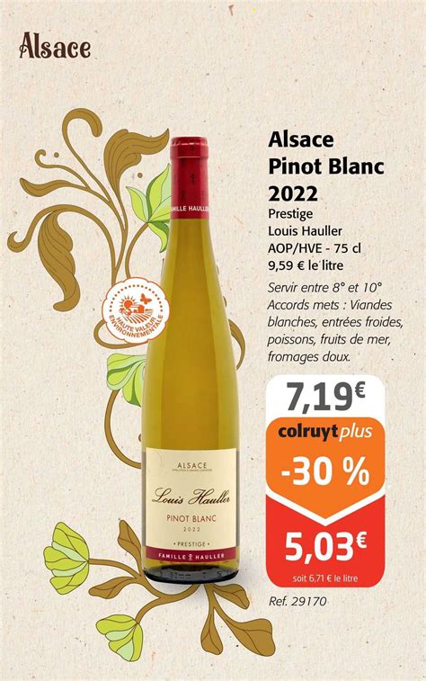 Promo Alsace Pinot Blanc Chez Colruyt Icatalogue Fr