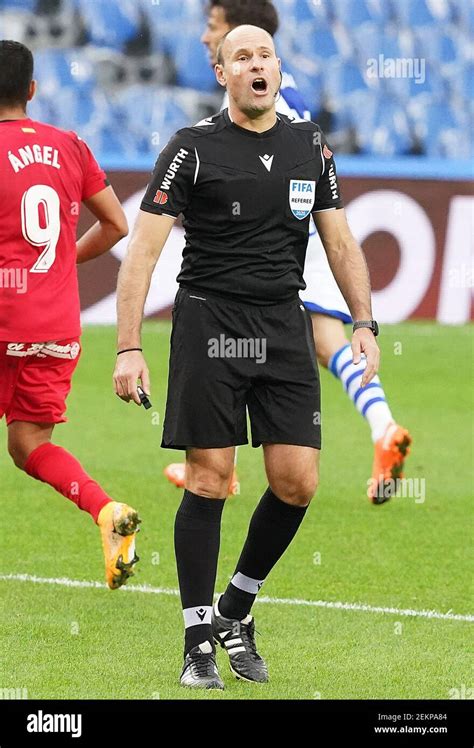 Spanish Referee Antonio Miguel Mateu Lahoz During La Liga Match On