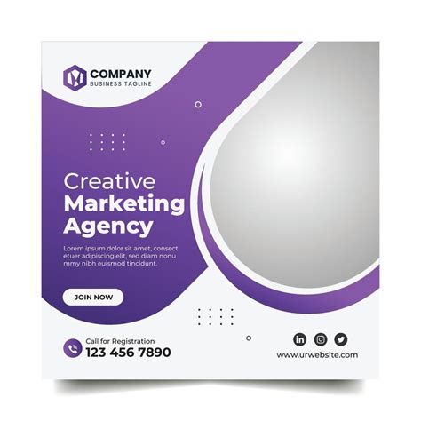 Digital marketing and corporate social media post template or Web ...