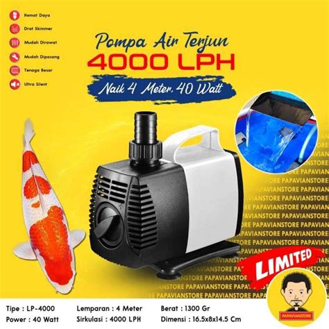 Jual Pompa Air Kolam Ikan Koi Mesin Sirkulasi Filter Submersible Pump