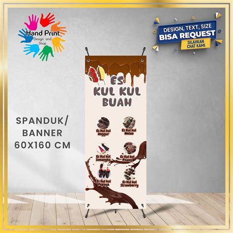 Jual SPANDUK BANNER Es Kul Kul Buah Coklat Makanan Minuman Ukuran