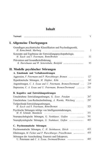 F Petermann Hrsg Lehrbuch Der Klinischen Kinderpsychologie