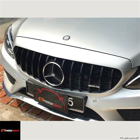 Mercedes Benz W Installed Gt Grille Full Black And C Diffuser With