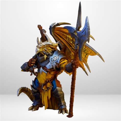 Hot Goblin 司令官ドラクヴァールAlt ハルバード装備 ドラゴンボーン ミニチュア ホットゴブリン