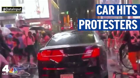 Car Plows Through Times Square Crowd In Nyc Amids Protests Over Daniel