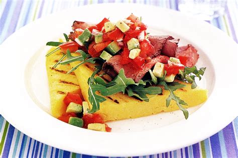 Char Grilled Polenta And Tomatoes