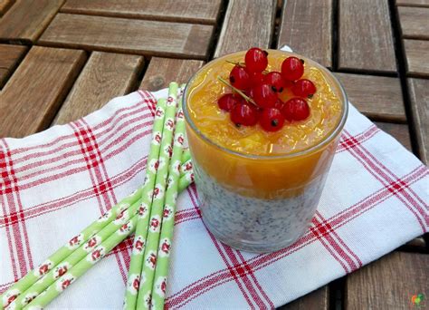 Chia puding s mangovo broskyňovou príchuťou Hit je zdravo žiť