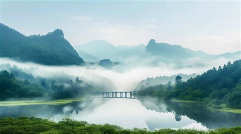 中国绿水青山高山湖水意境大气自然景色风景旅游宣传图片下载 觅知网