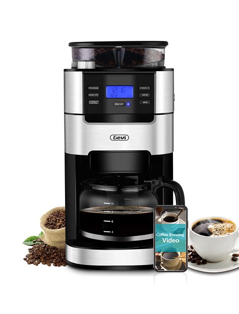 10 Cup Drip Coffee Maker Grind And Brew Automatic Coffee Machine With Built In Burr Coffee