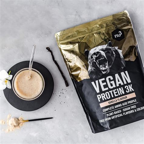 Nu3 Vegan Protein 3k Shake Vanilla Blend 1 Kg Plant Based Protein