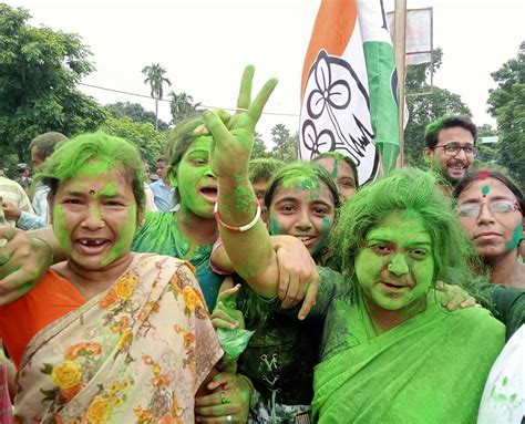 Rural Poll Trends Trinamool Winning Big Bjp Pips Congress Left For