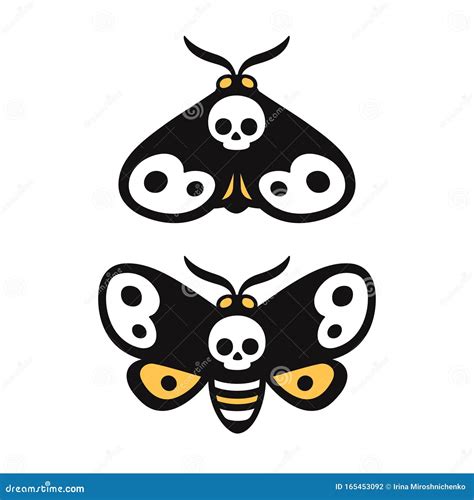 Death`s head moth stock vector. Illustration of clipart - 165453092