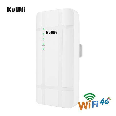 KuWFi Outdoor 4G LTE Router 300Mbps CAT4 With 24V POE Adapter For IP Camera