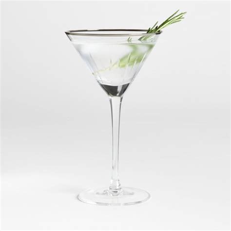 Vance Martini Glass With Silver Rim Crate And Barrel Uae