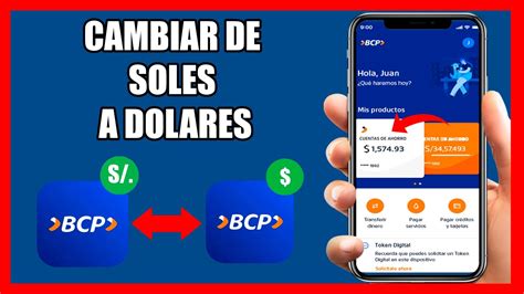 Como cambiar de soles a dólares o viceversa BCP APP Móvil BCP 2024