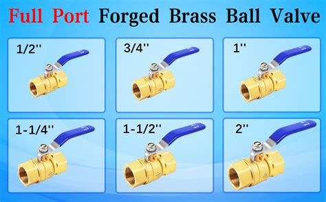 Amazon Full Port Brass Ball Valve Kit Pcs Heavy Duty Npt