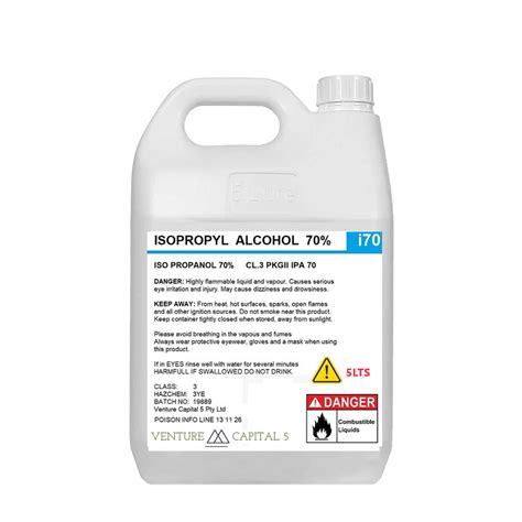 Buy Isopropyl Alcohol 70 Ipa Rubbing Alcohol 5 Lt Mydeal