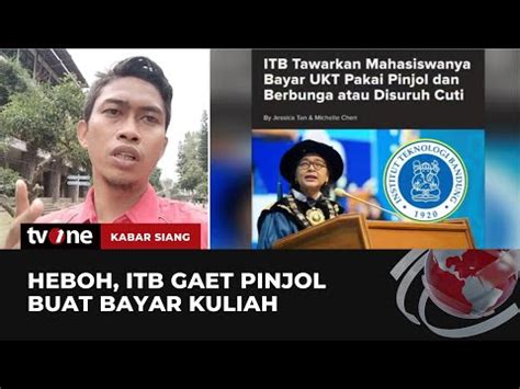 Heboh Skema Bayar Kuliah Di ITB Pakai Pinjol TvOne