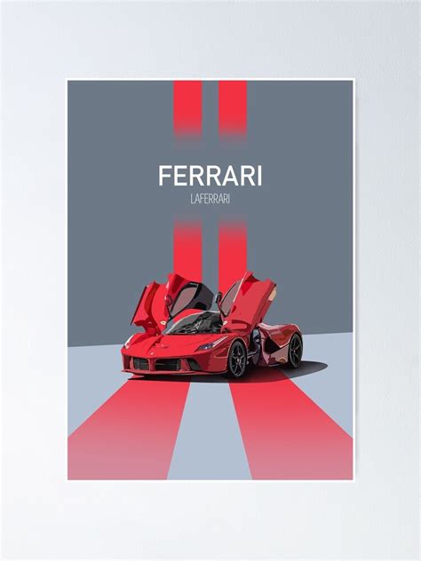 "Ferrari Laferrari" Poster for Sale by BoukdeRoeck | Redbubble