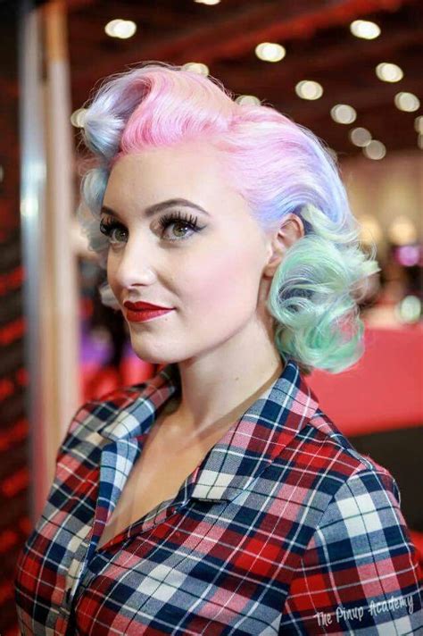 Fashiionqueens ♡ Rockabilly Hair Hair Color Pastel Vintage Hairstyles