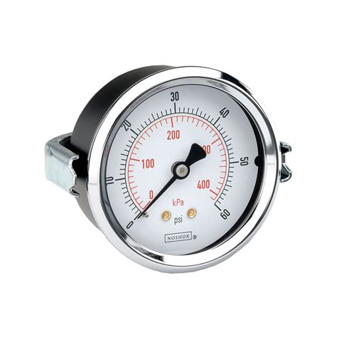 Noshok Series Steel Dual Scale Dial Indicating Pressure Gauge With