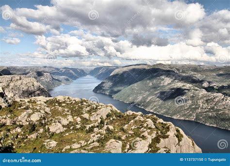 Norway Lysefjord landscape stock photo. Image of lysefjorden - 113737150