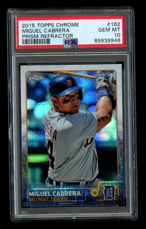 2015 Topps Chrome Prism Refractor 162 Miguel Cabrera For Sale Online