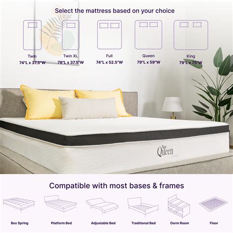 8 Inch Maxima Hybrid Mattress Twin Size Cooling Gel Infused Memory Foam And