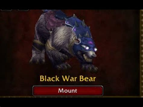 FOR THE ALLIANCE ACHIEVEMENT Black War Bear Mount How To Get It POV