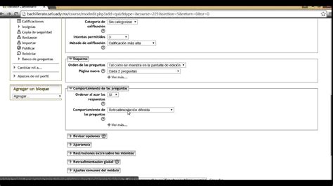 Como Crear Un Cuestionario En Moodle YouTube