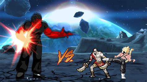 Hell Yujiro Vangetto Vs Kratos Chaos Op In Jump Force Mugen Youtube