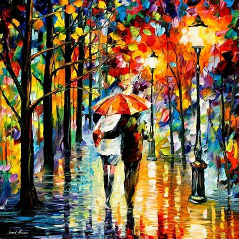 Acuarela De Pareja Bajo La Lluvia Umbrella Painting Umbrella Art