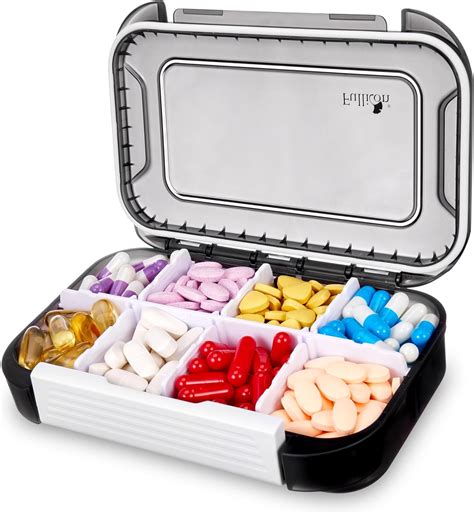 Fullicon Large Pill Organizer With Compartments Moisture Proof