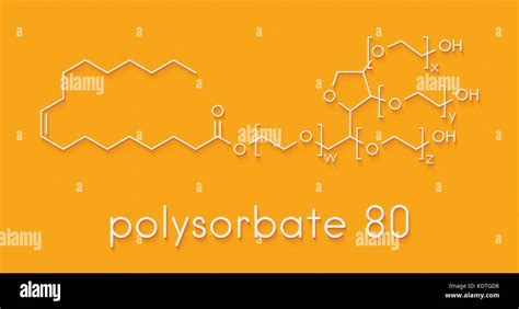 Polysorbate 80 Surfactant And Emulsifier Molecule Used In Food E433 Cosmetics And Medicines