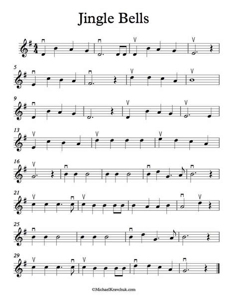 Free Violin Sheet Music Jingle Bells Michael Kravchuk