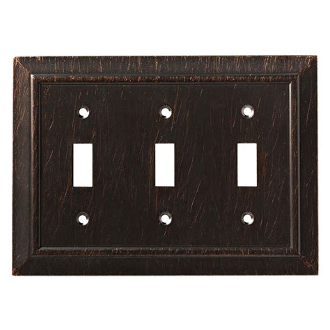 Switchplates Ii Collection Triple Toggle Wall Plate In Venetian Bronze By Liberty Hardware