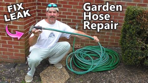 Garden Hose Repair Fix A Leaking Hose Easy Step By Step Stop A Water Leak Youtube